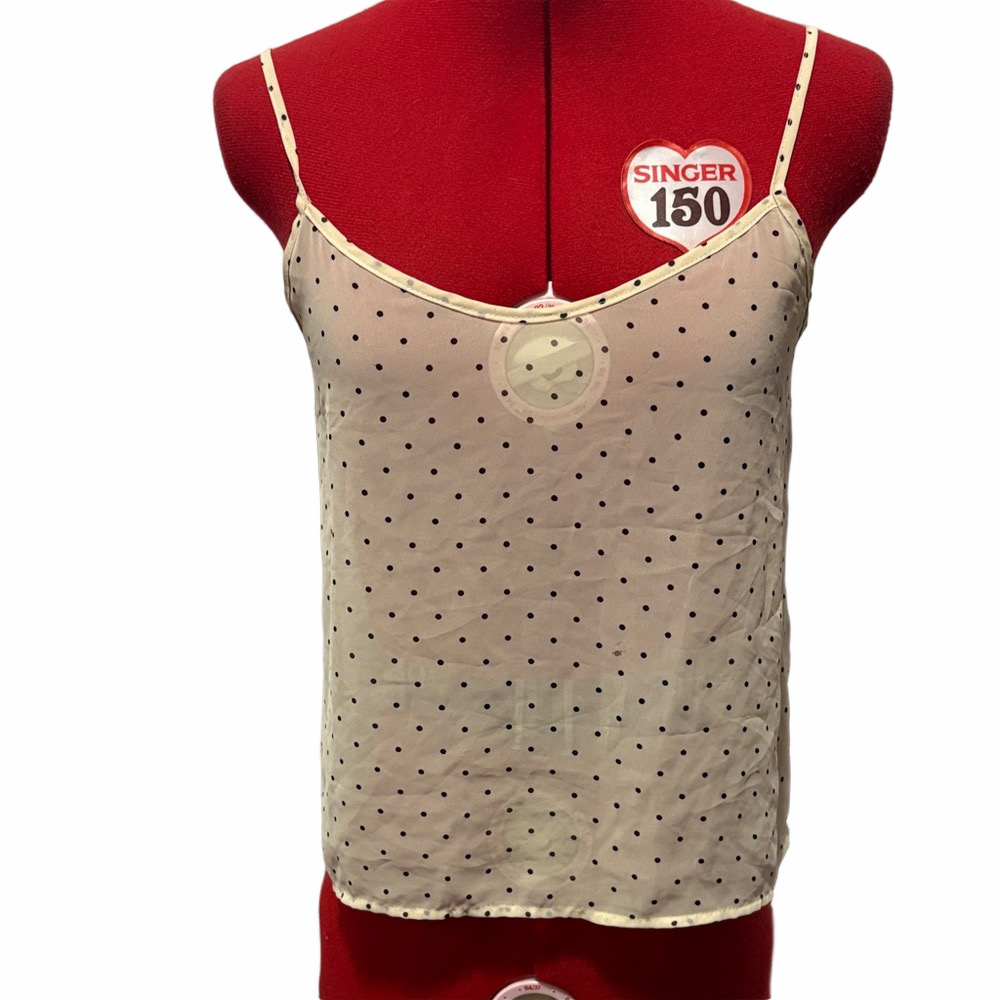 American Apparel Cream Polka Dot Camisole XS83
